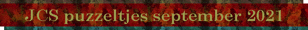 JCS puzzeltjes september 2021